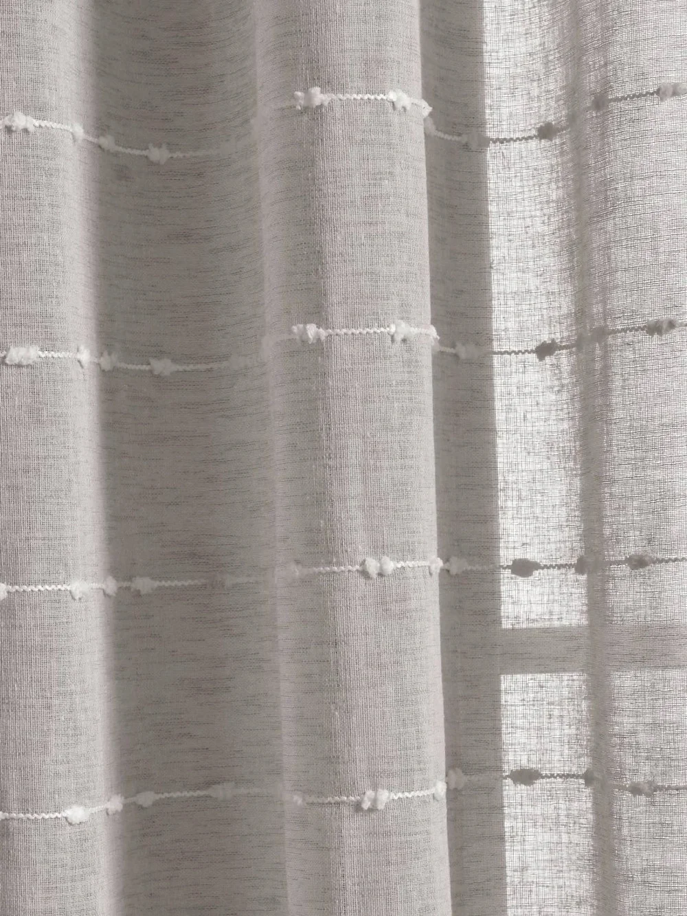 Lush Decor Farmhouse Textured Sheer Grommet Curtain Panels Gray 38x108 set of 2
